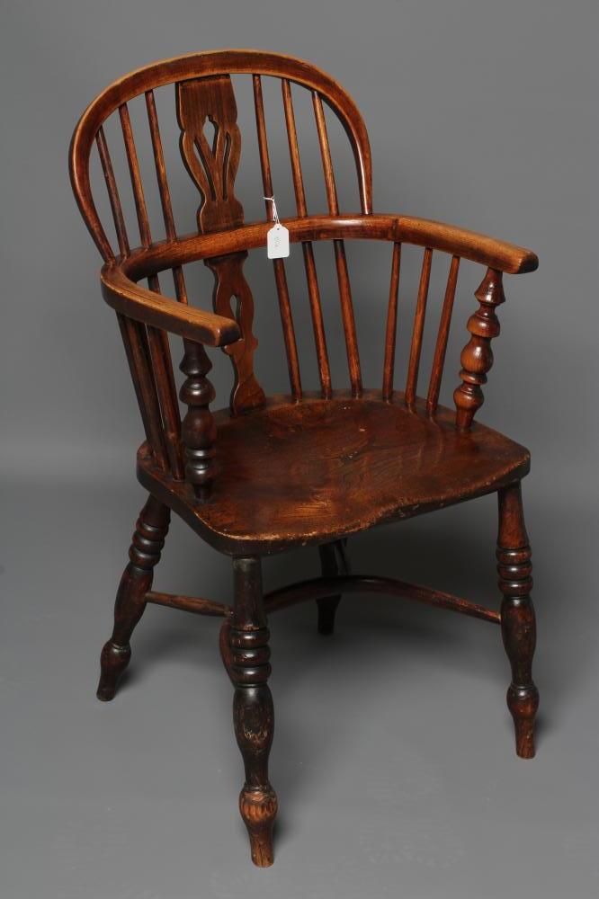 AN ASH AND ELM WINDSOR ARMCHAIR Image