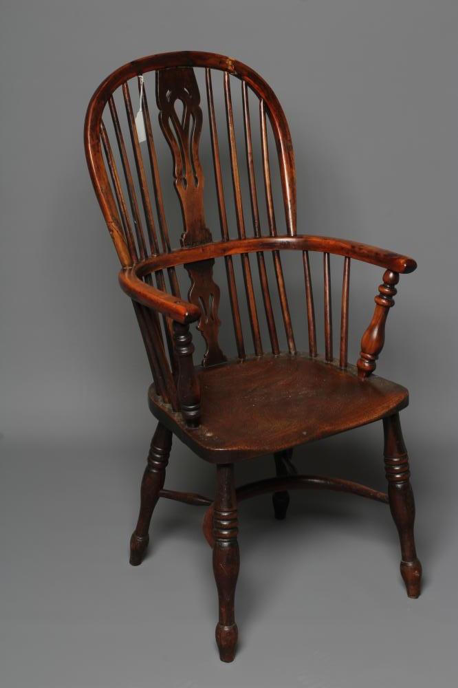 A YEW, ASH AND ELM WINDSOR ARMCHAIR, 19th century, Image