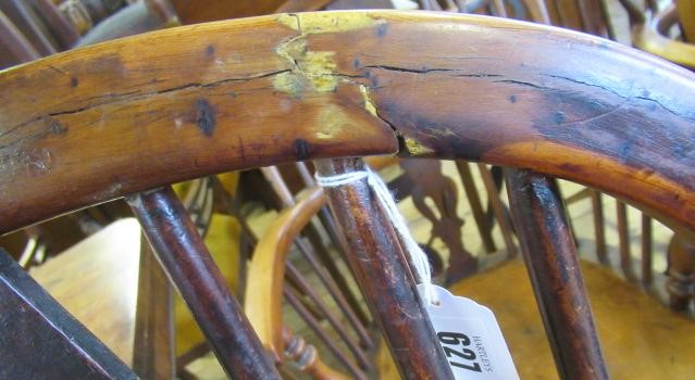 A YEW, ASH AND ELM WINDSOR ARMCHAIR, 19th century, Image