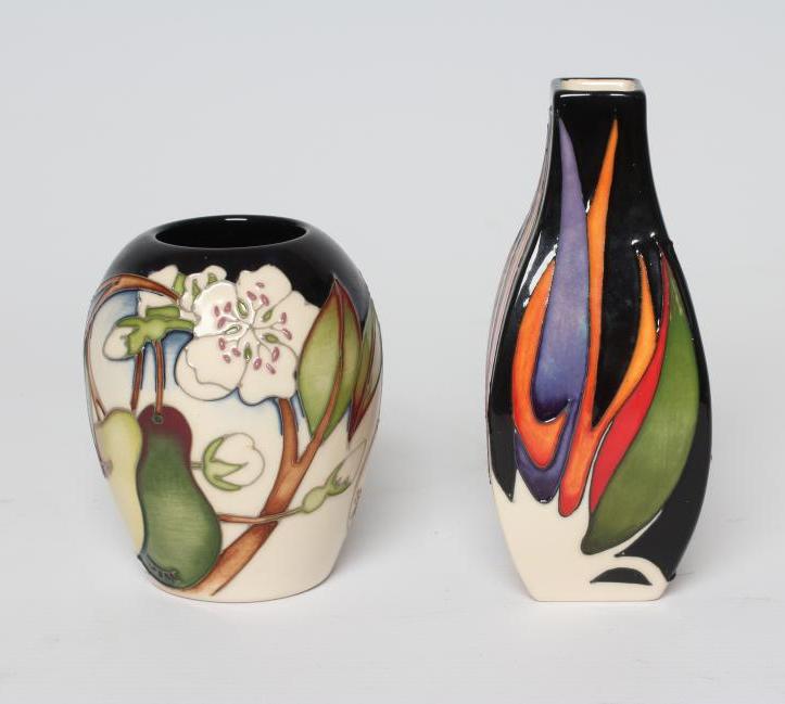 TWO MOORCROFT POTTERY VASES comprising Paradise Found Image