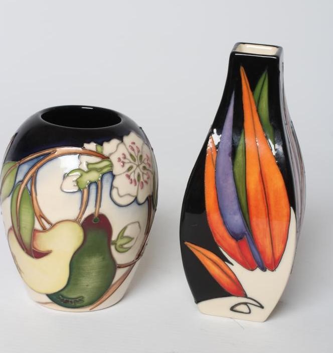 TWO MOORCROFT POTTERY VASES comprising Paradise Found Image
