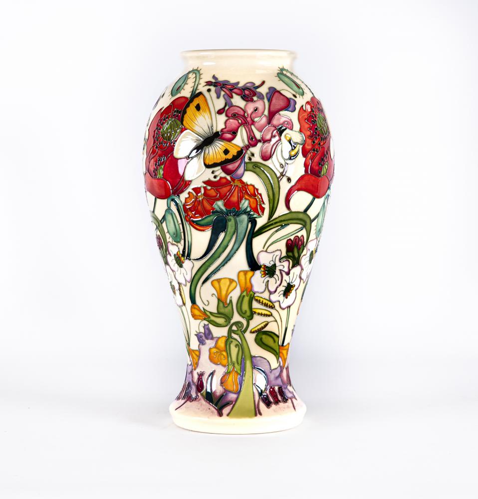 A MOORCROFT POTTERY FAMILY THROUGH FLOWERS PATTERN LARGE VASE Image