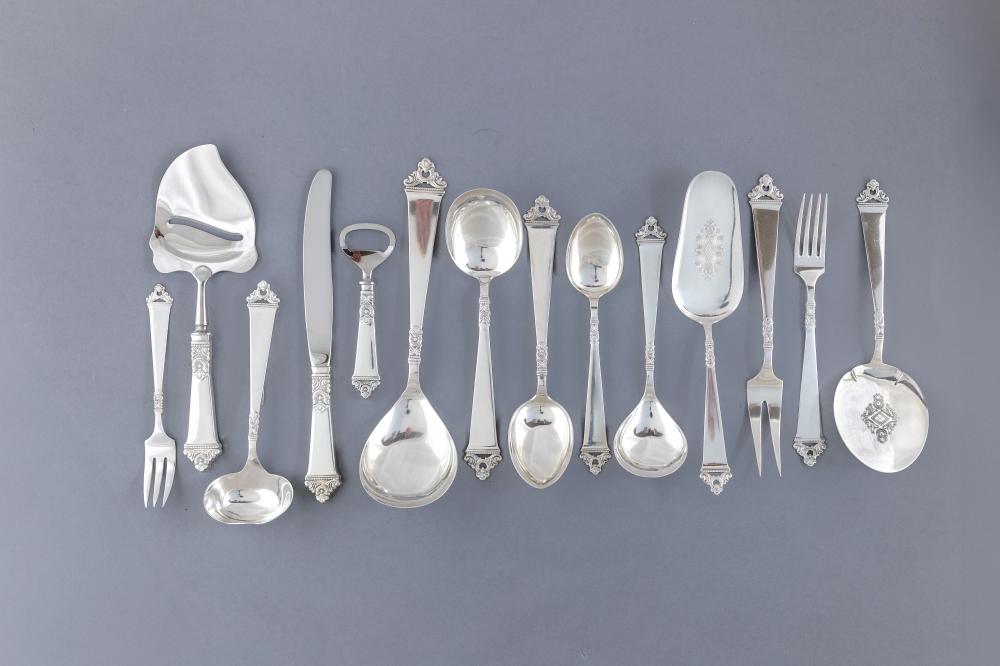 A NORWEGIAN SILVER PART TABLE SERVICE Image