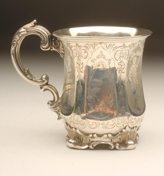 A VICTORIAN SILVER CHRISTENING MUG Image