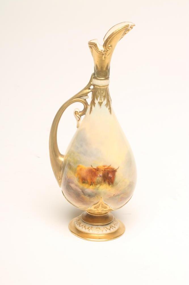 A ROYAL WORCESTER CHINA EWER Image