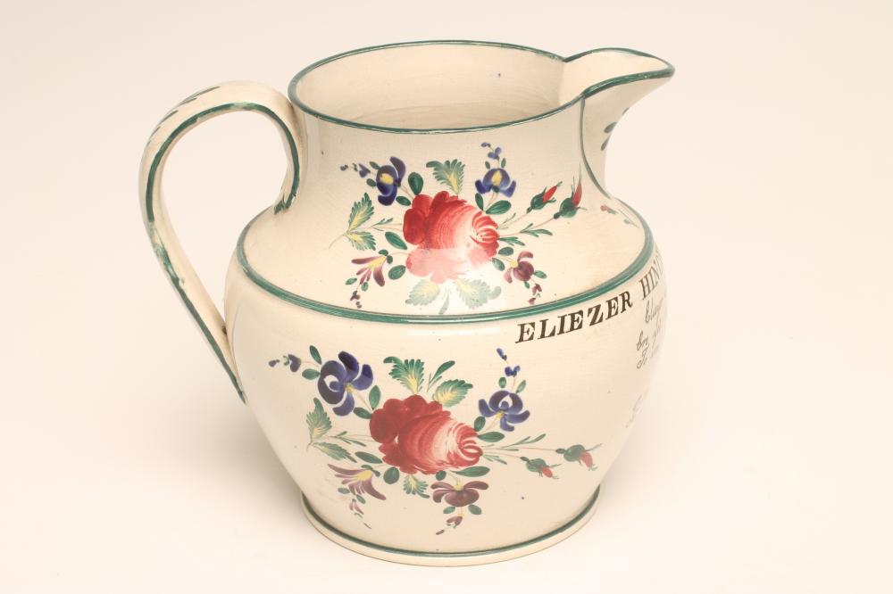 A PEARLWARE DOCUMENTARY JUG Image