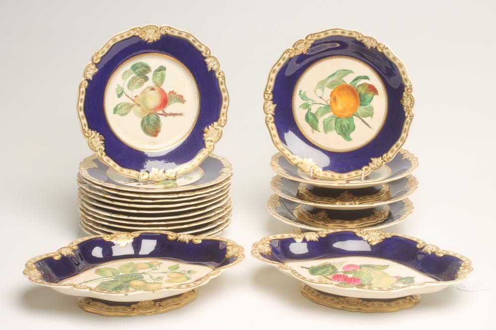 A VICTORIAN STAFFORDSHIRE PORCELAIN DESSERT SERVICE Image