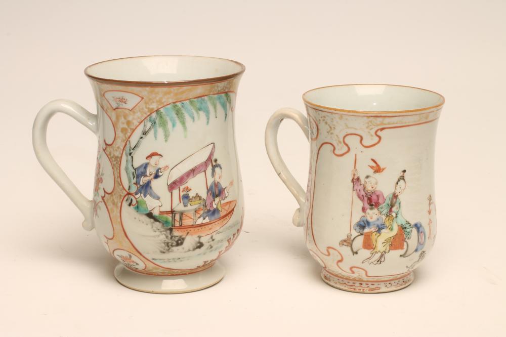 TWO CHINESE EXPORT PORCELAIN MUGS Image