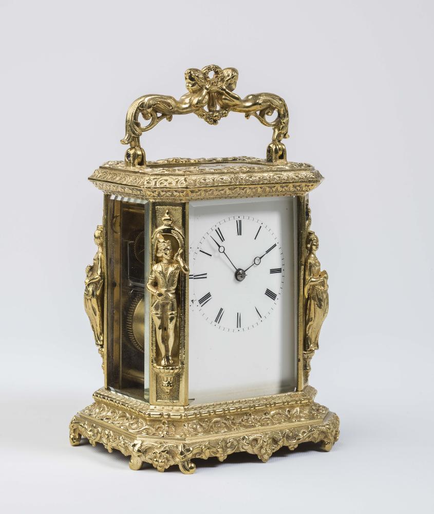 A FRENCH BRASS CASED CARRIAGE CLOCK by Japy Freres Image
