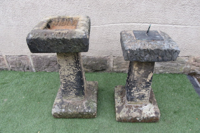 A SANDSTONE SUNDIAL of square form Image