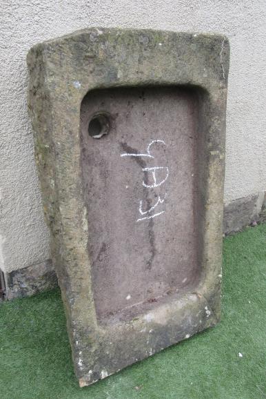 A SANDSTONE SINK of shallow oblong form Image