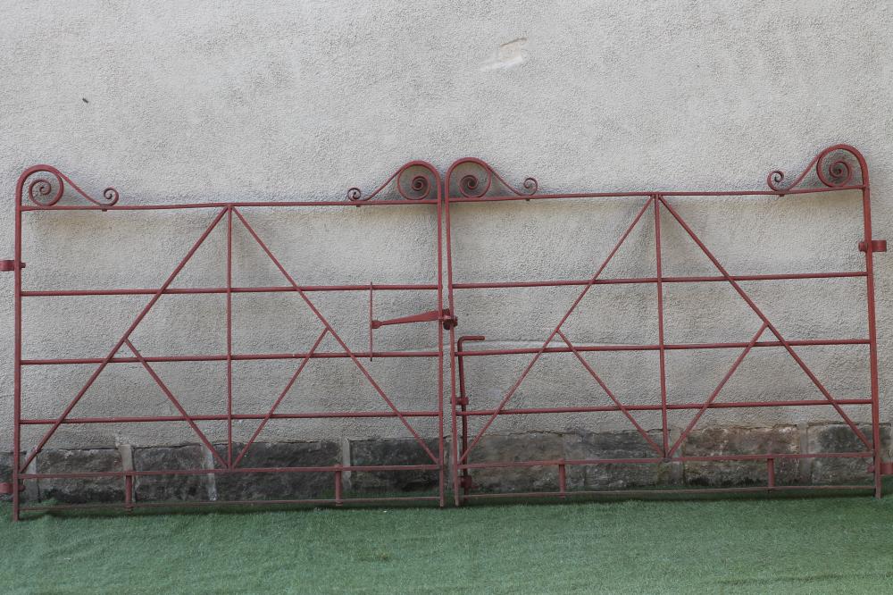 A PAIR OF WROUGHT IRON ENTRANCE GATES Image
