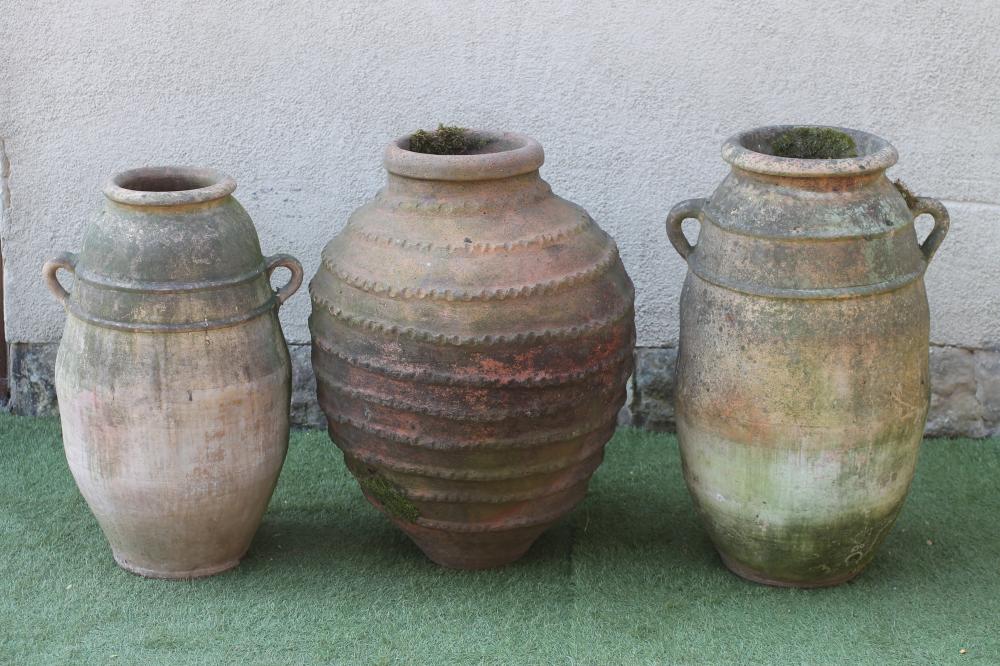 A TERRACOTTA CRETAN STYLE POT Image