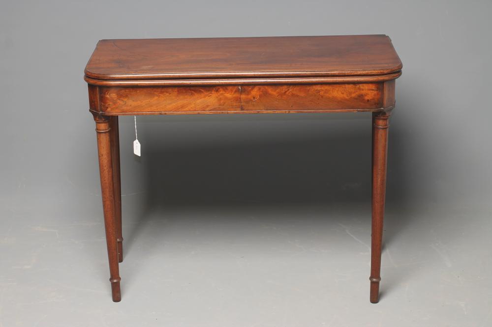 A GEORGIAN MAHOGANY FOLDING TEA TABLE Image
