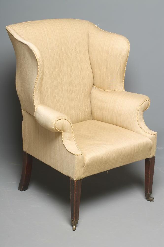 A GEORGIAN MAHOGANY FRAMED ARMCHAIR Image