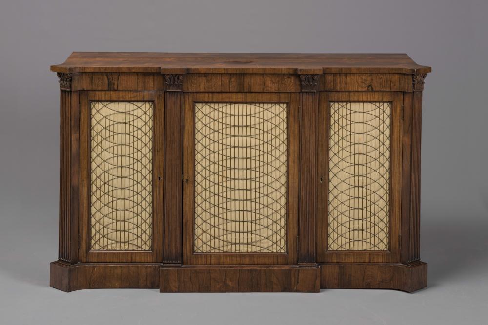 A WILLIAM IV ROSEWOOD SIDE CABINET Image