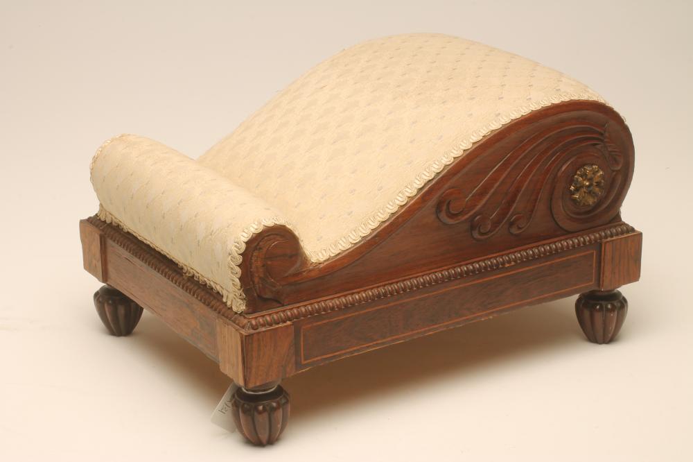A ROSEWOOD FOOTSTOOL in the style of Thomas Hope Image