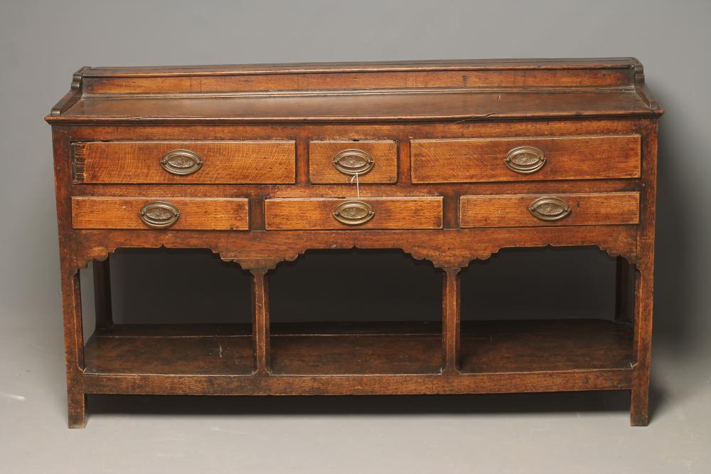 AN OAK POT BOARD DRESSER BASE Image
