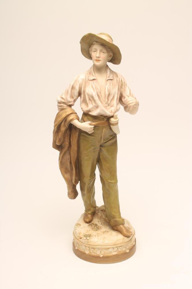 A ROYAL DUX BISQUE PORCELAIN FIGURE Image