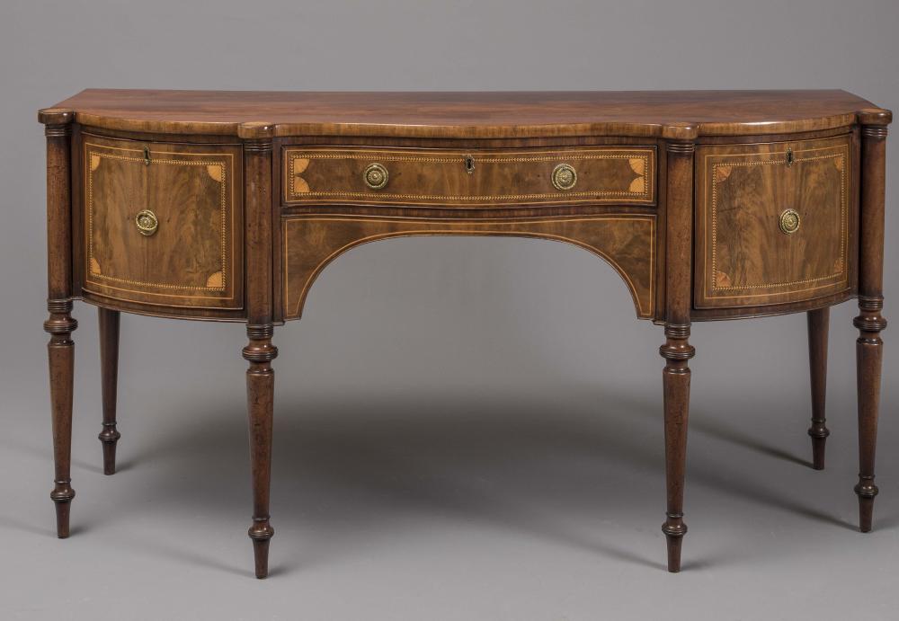 A GEORGE III MAHOGANY SIDEBOARD Image