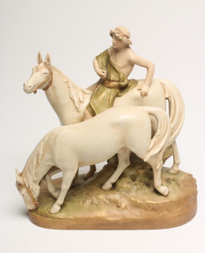 A ROYAL DUX BISQUE PORCELAIN MODEL Image