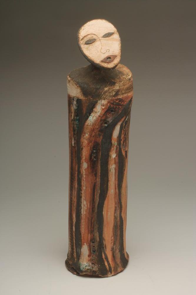A STUDIO POTTERY RAKU MODERNIST SCULPTURE Image