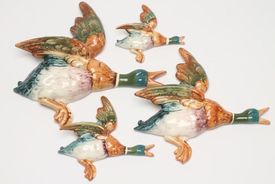 A GRADUATED SET OF FOUR BESWICK EARTHENWARE FLYING DUCKS Image