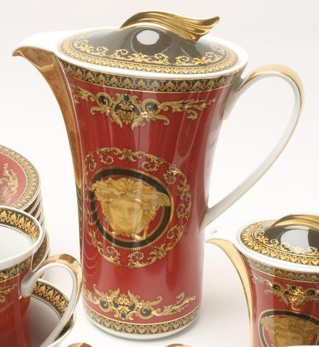 VERSACE FOR ROSENTHAL - A porcelain part dinner and breakfast service printed with the "Medusa" Image
