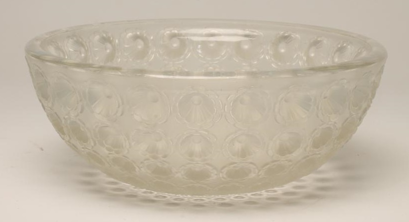 "NEMOURS" - A LALIQUE OPALESCENT BOWL of plain circular form Image