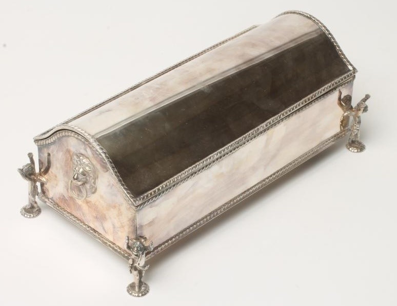 A GEORGIAN STYLE EPNS DESK STANDISH Image