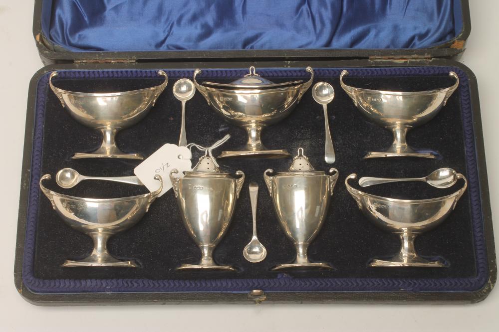 A SILVER SEVEN PIECE CRUET Image