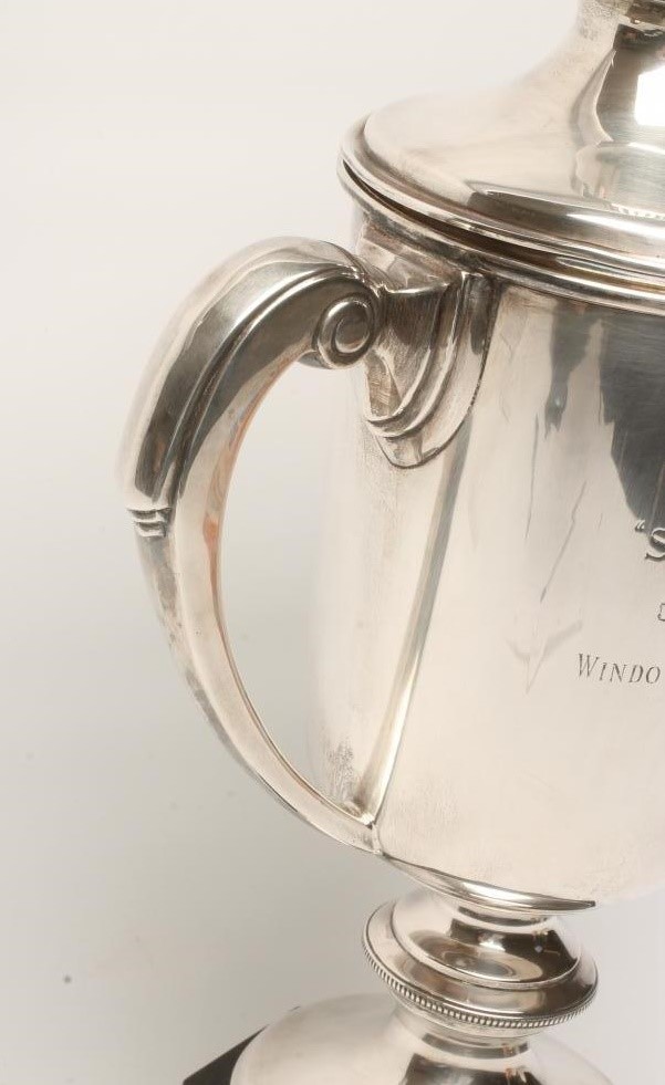*A SILVER TROPHY CUP AND COVER Image