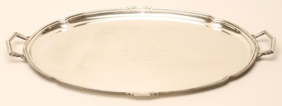 AN ART DECO SILVER TRAY Image