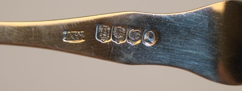 A GEORGE IV SILVER CADDY SPOON Image