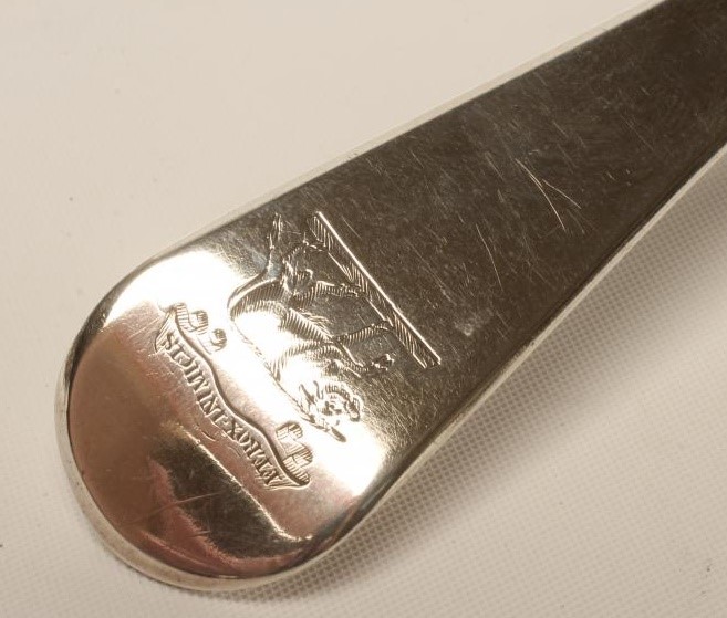 A GEORGE III SILVER SALAD FORK Image