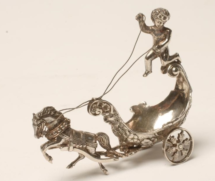 A CONTINENTAL SILVER NOVELTY SALT Image