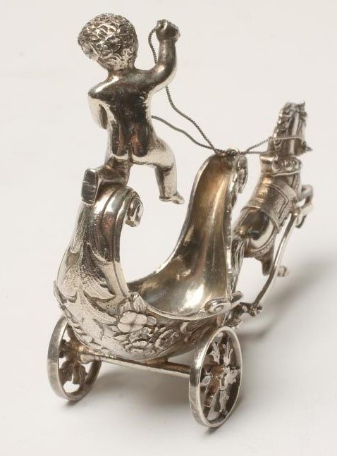 A CONTINENTAL SILVER NOVELTY SALT Image