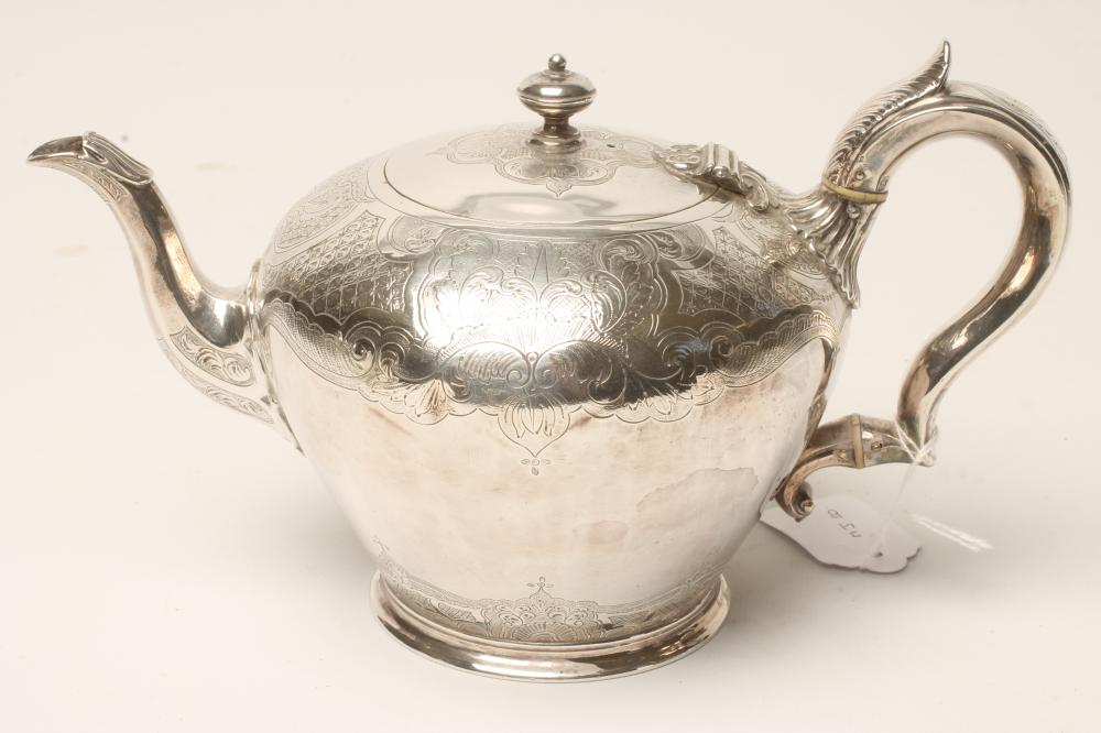 *A WILLIAM IV SILVER TEAPOT Image