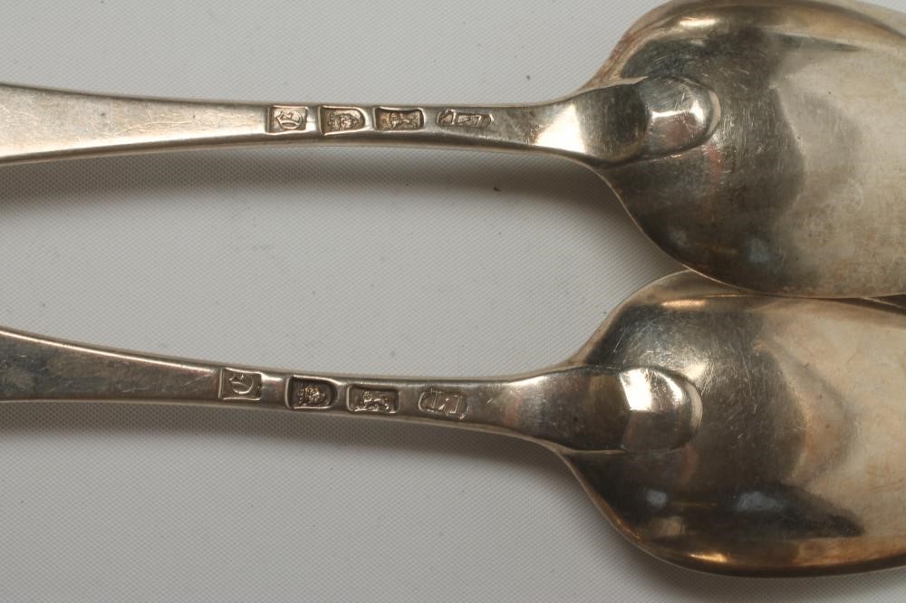 A PAIR OF GEORGE III SILVER TABLESPOONS Image