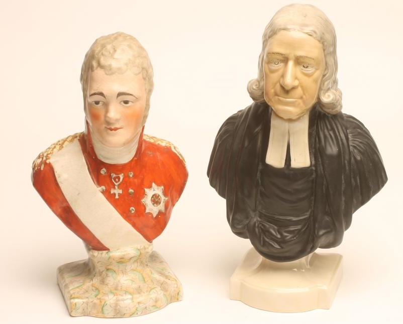 A STAFFORDSHIRE POTTERY BUST Image