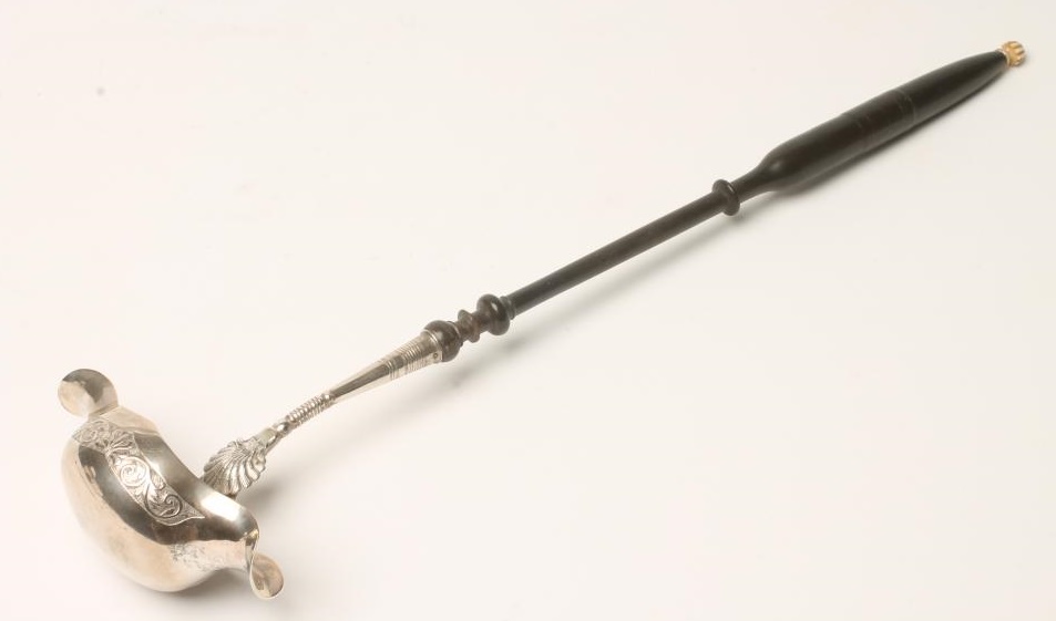 A DANISH SILVER PUNCH LADLE Image