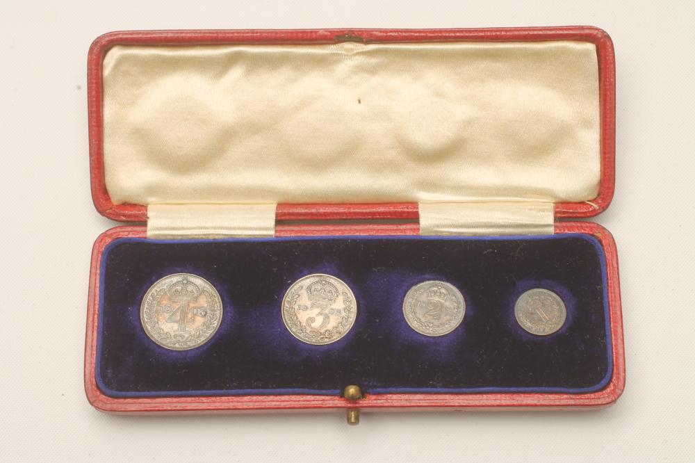 A SET OF EDWARD VII MAUNDY MONEY Image