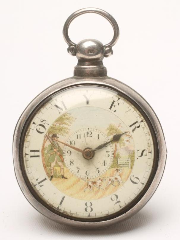 A GEORGE V SILVER PAIR CASED POCKET WATCH Image