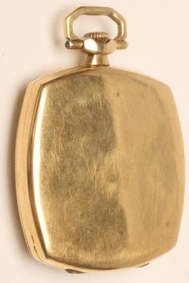 AN 18CT GOLD ART DECO TOP WIND DRESS WATCH Image