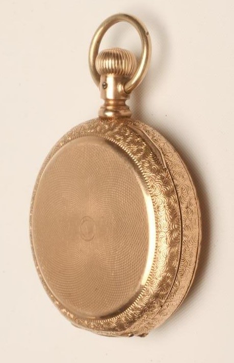 A WALTHAM 14KT GOLD TOP WIND HUNTER POCKET WATCH Image