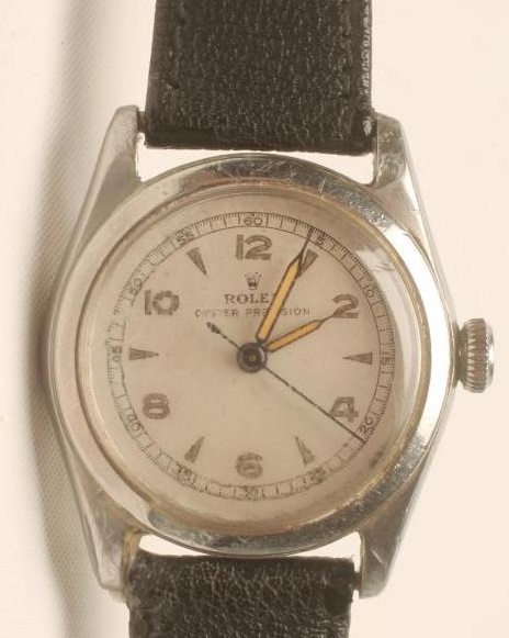 A MID-SIZE ROLEX OYSTER PRECISION STAINLESS STEEL WRISTWATCH Image