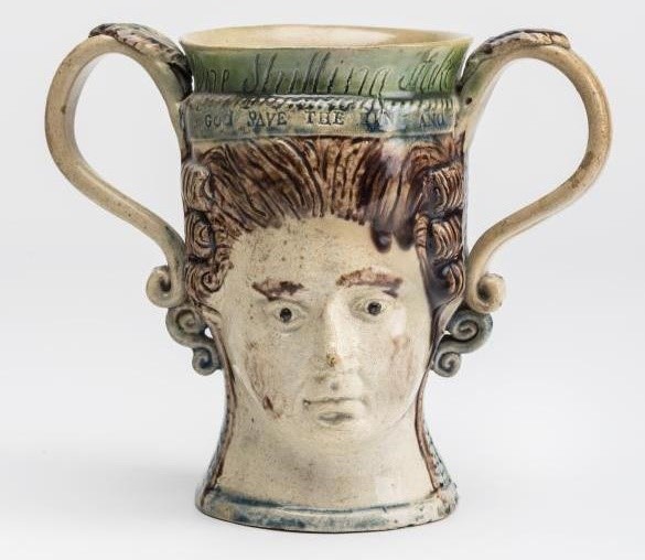 A ROYAL COMMEMORATIVE EARTHENWARE FROG LOVING CUP Image