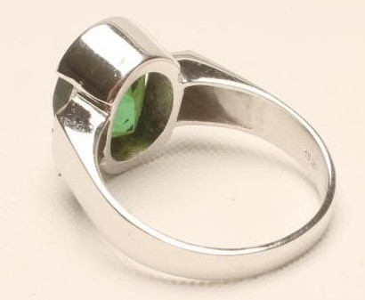 A TOURMALINE AND DIAMOND RING Image