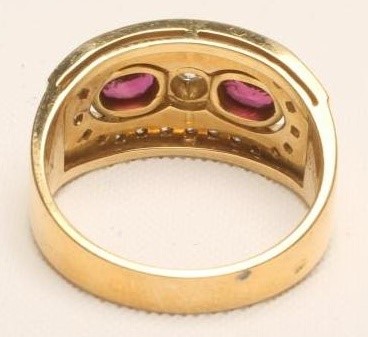 A RUBY AND DIAMOND DRESS RING Image
