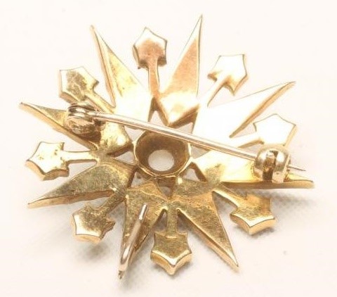 A LATE VICTORIAN STAR BROOCH/PENDANT set with split seed pearls (Est. plus 18% premium inc. VAT) Image
